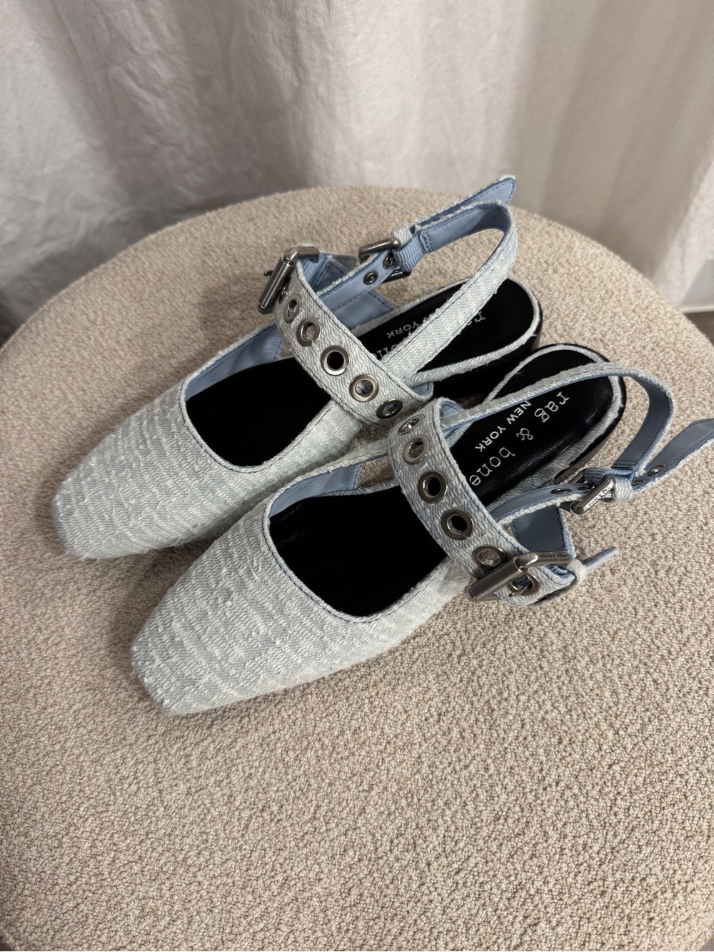 Rag & bone Slingback Blue Denim size 6